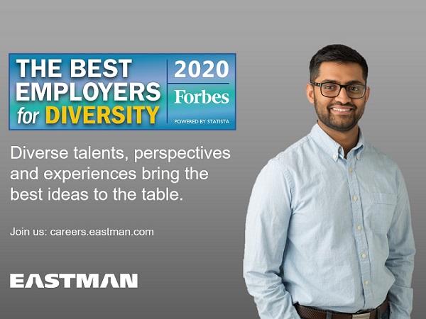 Eastman recognized as a Best Employer for Diversity for 2020