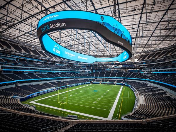 SoFi Stadium marks the biggest commercial railing project ever undertaken by Trex Commercial Products, which custom designed and engineered an unprecedented 73,000 linear feet of railing for the facility. SoFi Stadium marks the biggest commercial railing project ever undertaken by Trex Commercial Products, which custom designed and engineered an unprecedented 73,000 linear feet of railing for the facility.