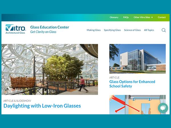 Vitro Architectural Glass enhances educational offerings with updates to its Glass Education Center website