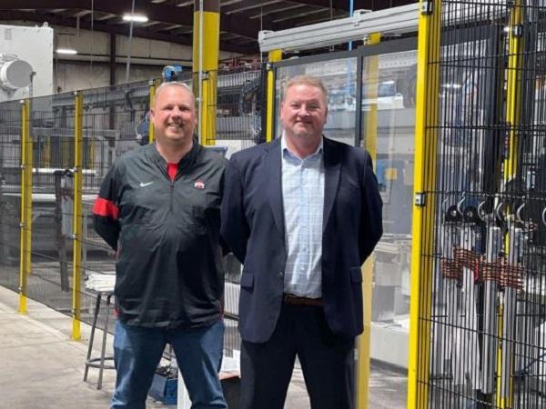 From the left Wes Brigner, Director of Manufacturing, and Dan Wright, CEO/President of Paragon Tempered Glass