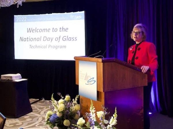 Kathleen Richardson opens the National Day of Glass Conference, April 5�C7, 2022, in Washington, D.C. Credit: ACerS