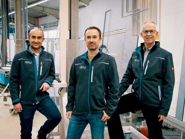 From the left, Thomas Herzog, Andreas Herzog, Jr. and Andreas Herzog, Sr., Managing Directors of Glas Herzog