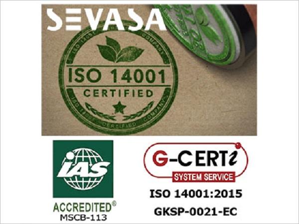 SEVASA renews ISO 14001 Environmental Certification