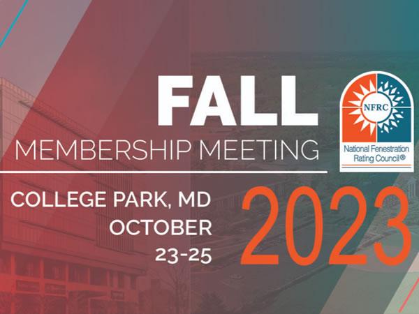 Registration Open for NFRC’s 2023 Fall Membership Meeting – Oct. 23-25, in College Park, MD