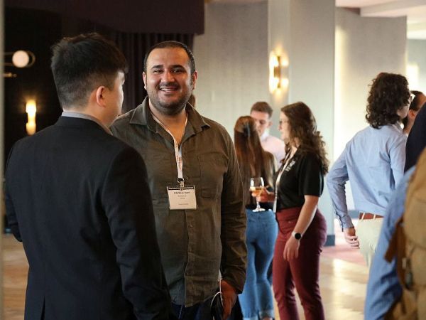 Attendees at the Glass & Optical Materials Division student mixer on Monday night. Credit: ACerS Attendees at the Glass & Optical Materials Division student mixer on Monday night. Credit: ACerS