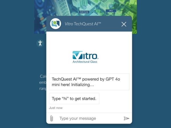 Vitro Architectural Glass Launches Newest, Proven Version of TechQuest AI™ Virtual Assistant Vitro Architectural Glass Launches Newest, Proven Version of TechQuest AI™ Virtual Assistant