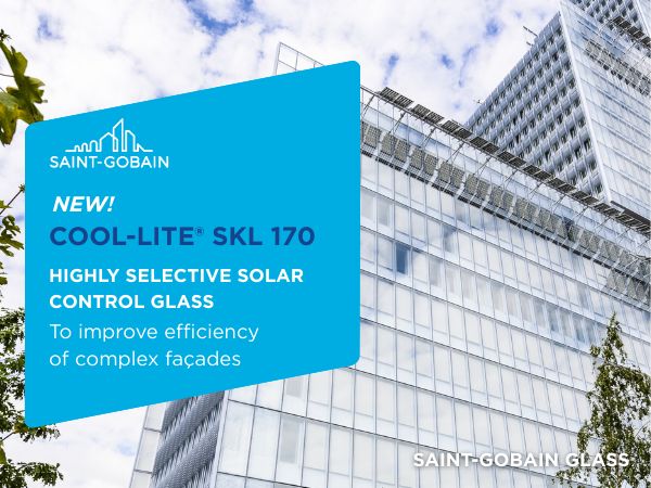 COOL-LITE® SKL 170: Saint-Gobain Glass highly selective solar control glass to improve efficiency of complex façades