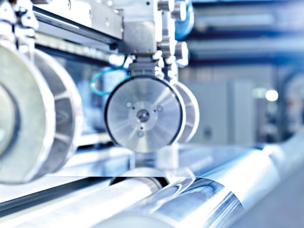 Caption: Film production line at Folienwerk Wolfen GmbH, Germany Credit: Folienwerk Wolfen GmbH